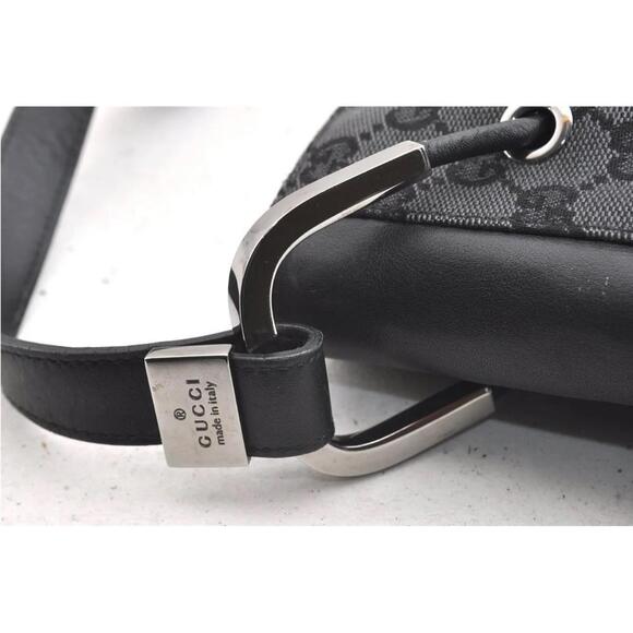 Gucci Vintage Shoulder Bag in GG Web Canvas and Leather (GGXX134) - Picture 9 of 12